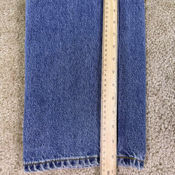 Levi Strauss Signature Mens Jeans 38x30 Blue Denim Relaxed Fit Straight Leg F054 - Picture 10 of 12